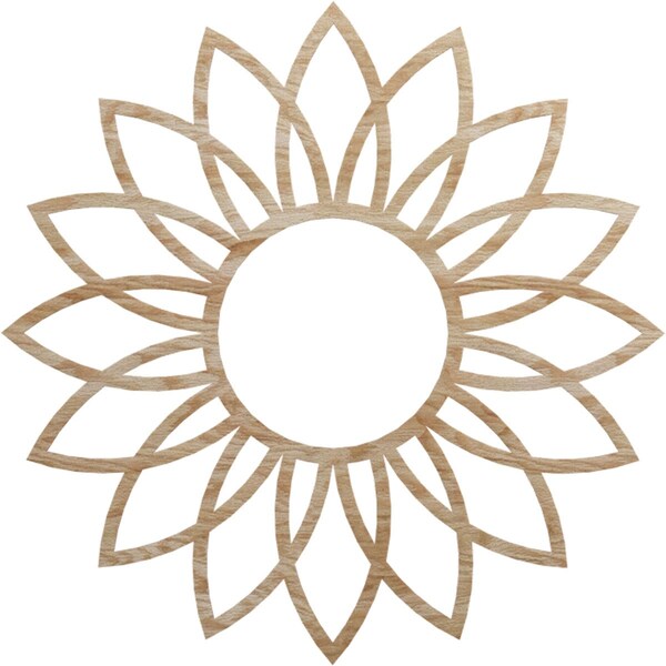 Ekena Millwork Daisy Wood Fretwork Pierced Ceiling Medallion, Red Oak, 40"OD x 13 1/4"ID x 1/4"T CMWP40X40X0250DARO - main